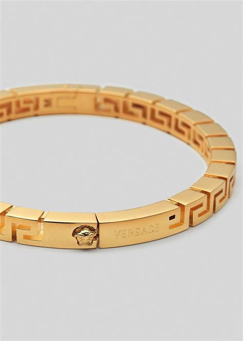 versace silver meander bracelet|Versace bracelets.